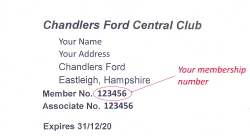 membership card example